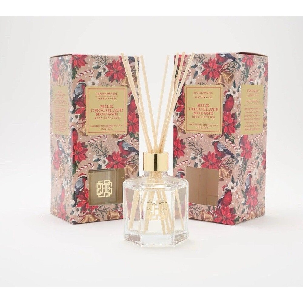 HomeWorx by Slatkin + Co. S/2 Cozy Winter Nights Reed Diffusers
